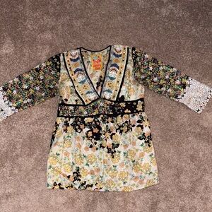 Johnny Was medium floral Top